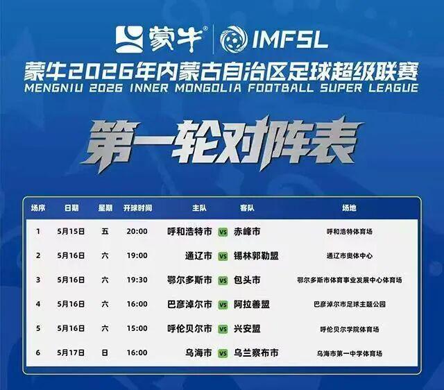 开云体育app-5月15日，“蒙超”将在呼和浩特体育场揭幕！票价亲民，福利超多！